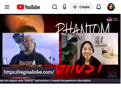 Screenshot of Phatom Electric Ghost Podcast with Regina Linke